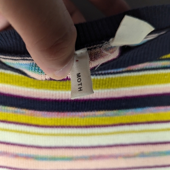Moth Anthropologie striped dolman boat neck  sweater size woman's small - Picture 6 of 8